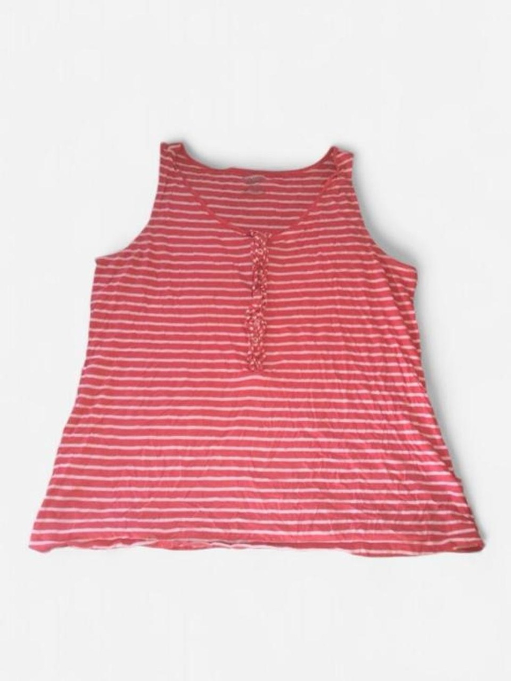 Old Navy Coral & White Striped Sleeveless Tank Womens Size XXL